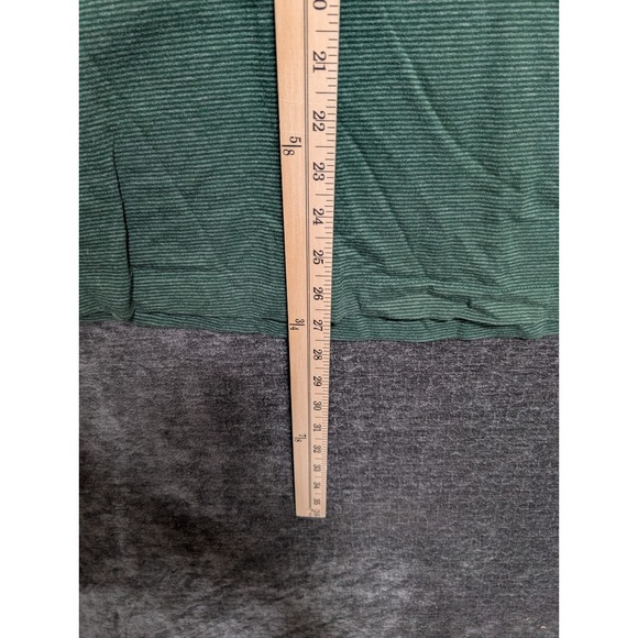 Vintage American Spirit Green Micro Stripe T-Shirt XL Made in USA 90s Crew Neck - Picture 3 of 5